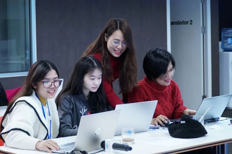 Les jeunes femmes participant au programme de formation " Empower Her Tech". Photo : NDEL.