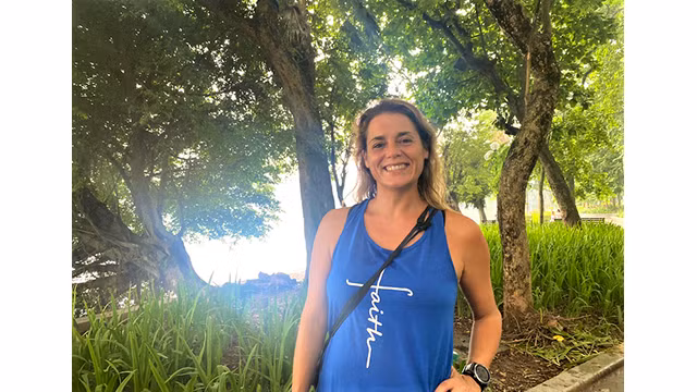 Evarra a partagé son opinion. Photo : Thuy Linh.