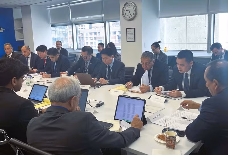 L’ambassadeur Dang Hoang Giang, chef de la Mission permanente du Vietnam auprès de l’ONU, a été invité à être son conférencier principal. Photo: baoquocte