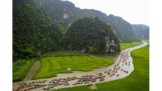 Le paysage à Tam Côc à Ninh Binh. Photo : VOV.