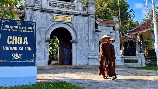 La pagode Truong Sa Lon. Photo : CTV/CVN.