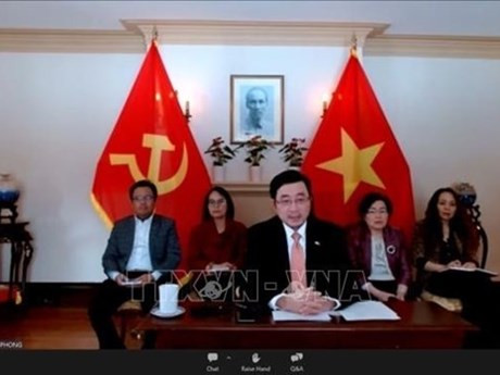 L’ambassadeur du Vietnam au Canada, Pham Cao Phong, prend la parole lors de l’événement. Photo : VNA.