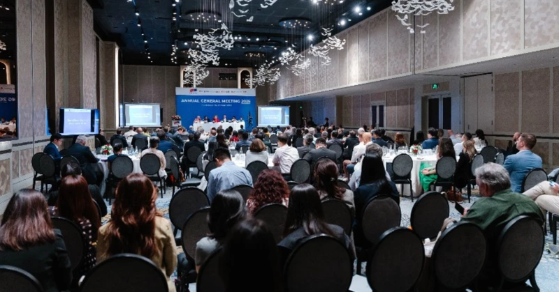 Lors de l'assemblée générale annuelle de l'EuroCham. Photo: NDEL