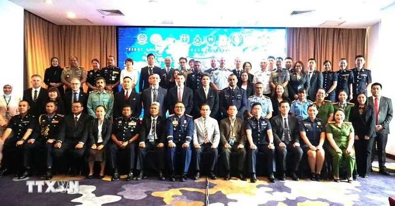 Les délégués à la 14e réunion des agents de liaison de l’ASEANAPOL. Photo : VNA