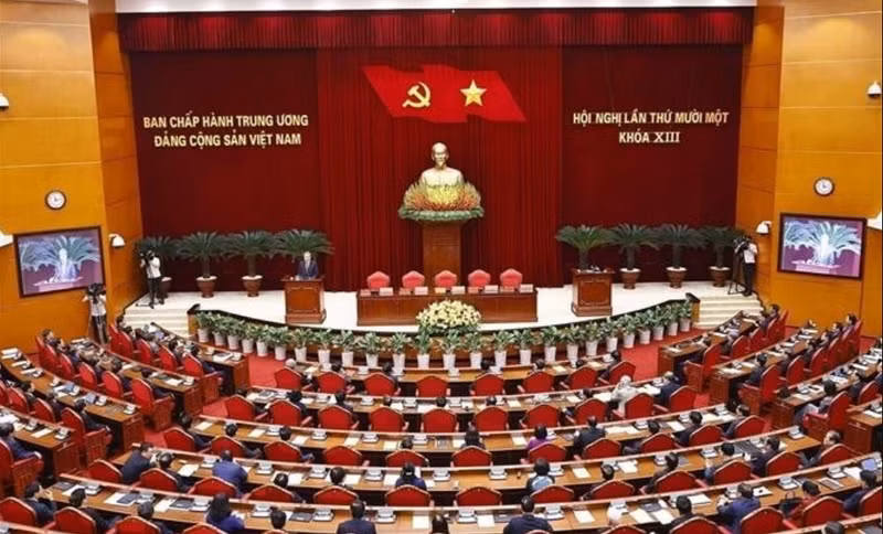 Clôture du 11e Plénum du Parti du 13e mandat. Photo : VNA.