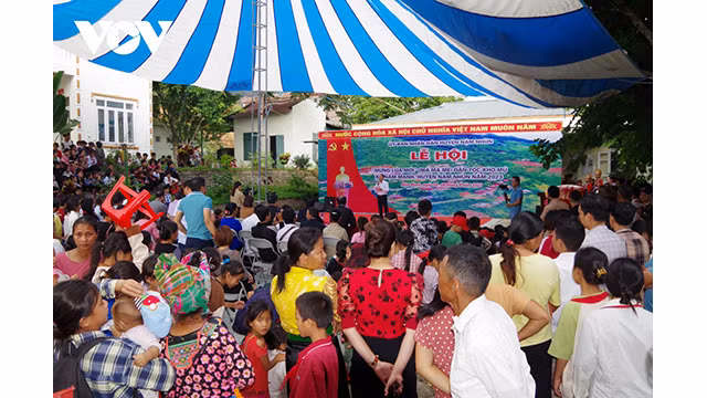 La fête de célébration du nouveau riz de l’ethnie Khơ Mú. Photo : VOV.