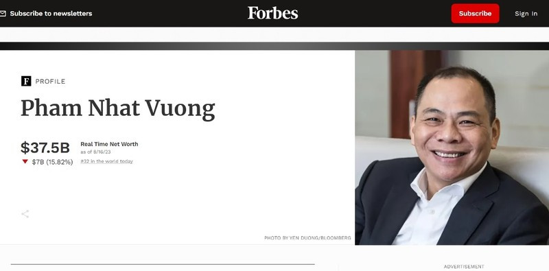 Le milliardaire Pham Nhat Vuong. Photo: NDEL