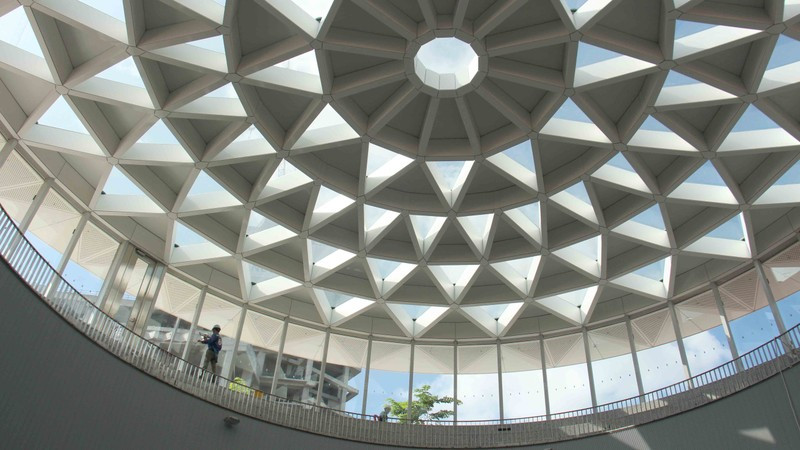 Le puits de lumière « Toplight », symbole de la ligne de métro N°1 Ben Thanh-Suoi Tien. Photo: NDEL
