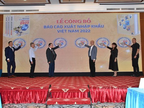 Cérémonie de publication du Rapport sur les exportations et les importations du Vietnam en 2022. Photo : congthuong.vn