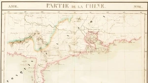 Une copie de l'Atlas du monde, Bruxelles - 1827, tome 2. Photo d'archive.