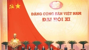 Vue générale du XIe Congrès du Parti communiste du Vietnam. Photo d'archives/NDEL.