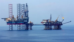 La platte-forme de la coentreprise Vietsovpetro au gisement de Bach Hô. Photo: Huy Hùng/VNA/CVN.