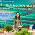 La vice-ministre des Affaires étrangères, Nguyen Minh Hang à la conférence de presse présentant le Festival international du thé de Thai Nguyen. Photo : VNA. 