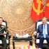 Le SG du PCV et président de la République To Lam (droite) et le vice-Premier ministre et ministre lao de la Défense Khamlieng Outhakaysone, le 14 octobre à Hanoi. Photo : NDEL.