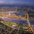 Vue en perspective du futur paysage et de l’axe urbain le long du fleuve Rouge. Photo : VNA.