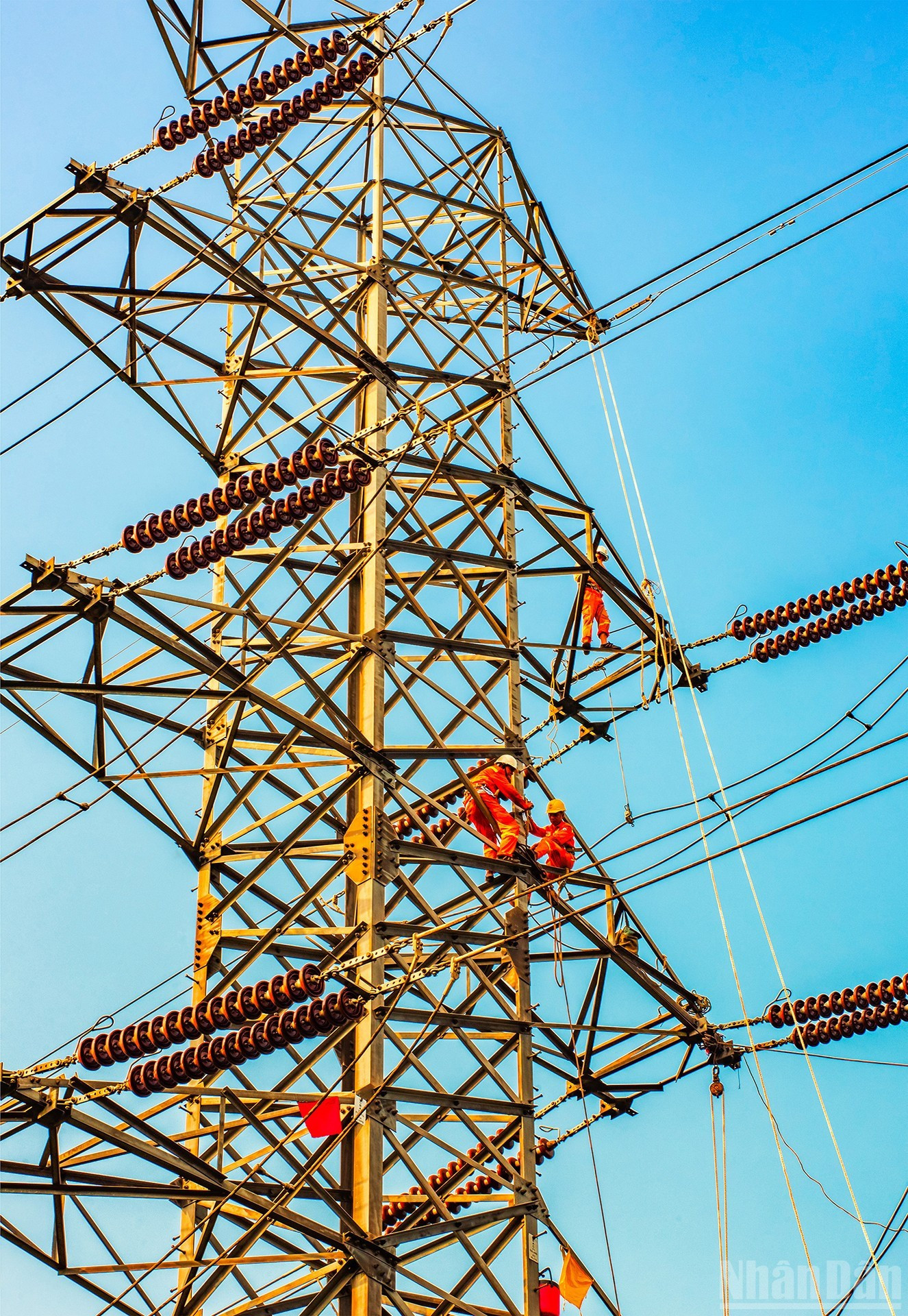 Entretien de la ligne électrique 220 kV. Photo : Vu The Hien. 12.jpg
