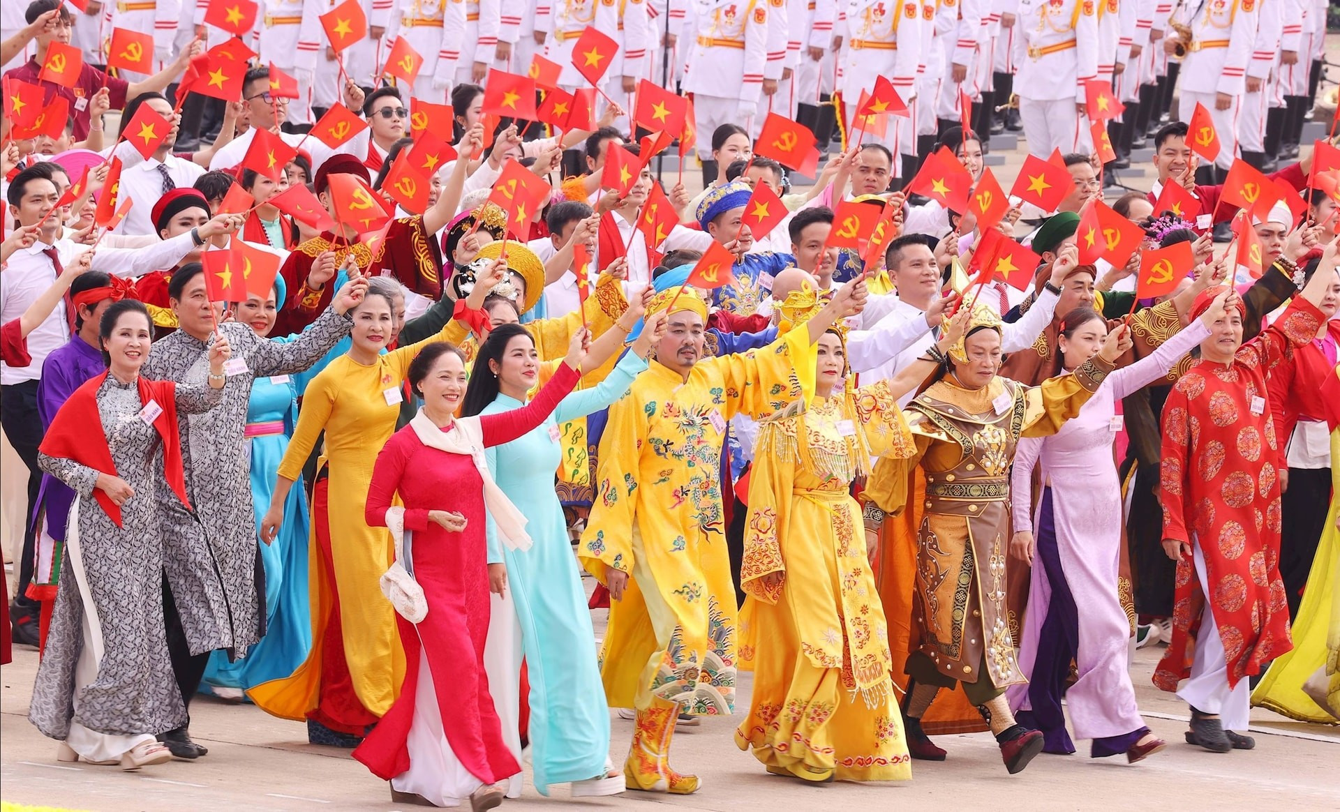 Le secteur de la Culture et des Sports lors du défilé commémorant le 80ᵉ anniversaire de la Fête nationale du Vietnam, le 2 septembre 2025. Photo : VNA -