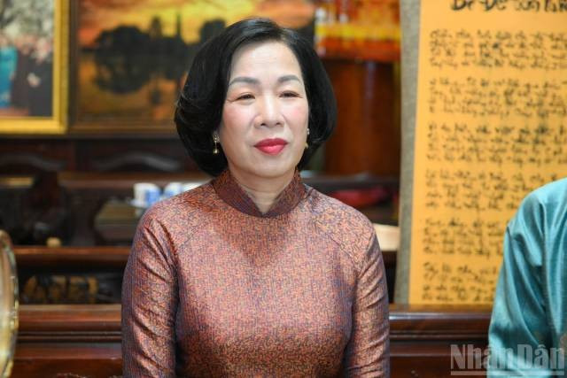Mme Nguyen Thi Minh Nguyet, épouse du Président de la République Luong Cuong. Photo: nhandan.vn 4-29.jpg