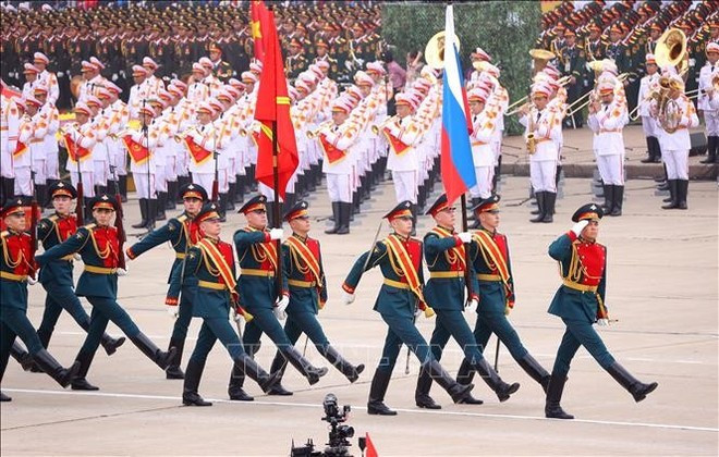 La délégation des forces armées de la Fédération de Russie. Photo : VNA. La délégation des forces armées de la Fédération de Russie. Photo : VNA.