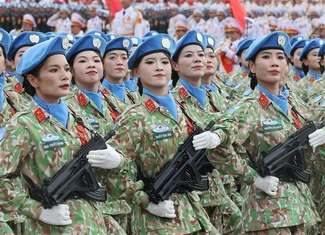 Les femmes soldats de la paix du Vietnam. Photo : VNA. Les femmes soldats de la paix du Vietnam. Photo : VNA.