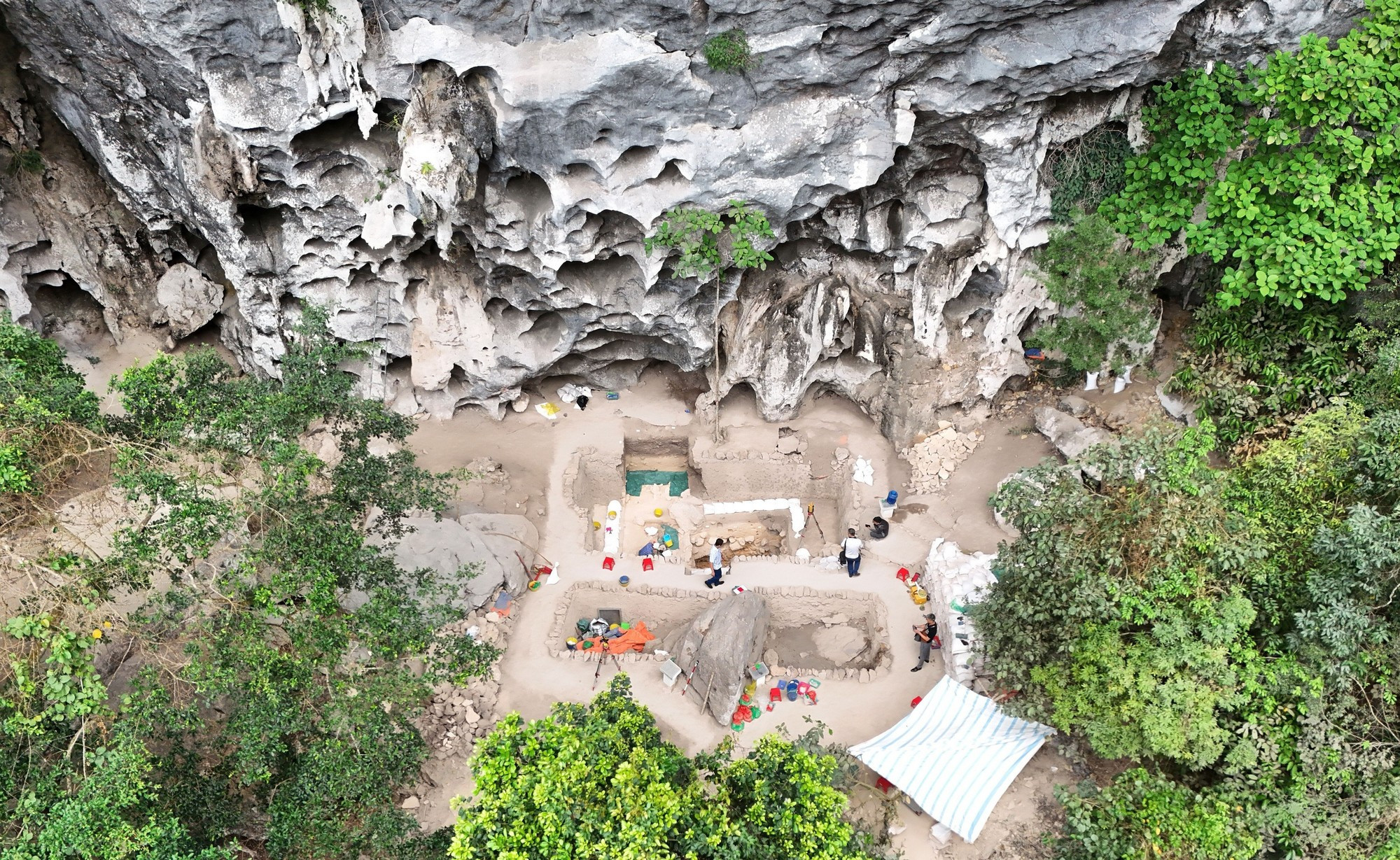 Le site archéologique de Mai Da Nguom vu d'en haut. Photo : VNA.