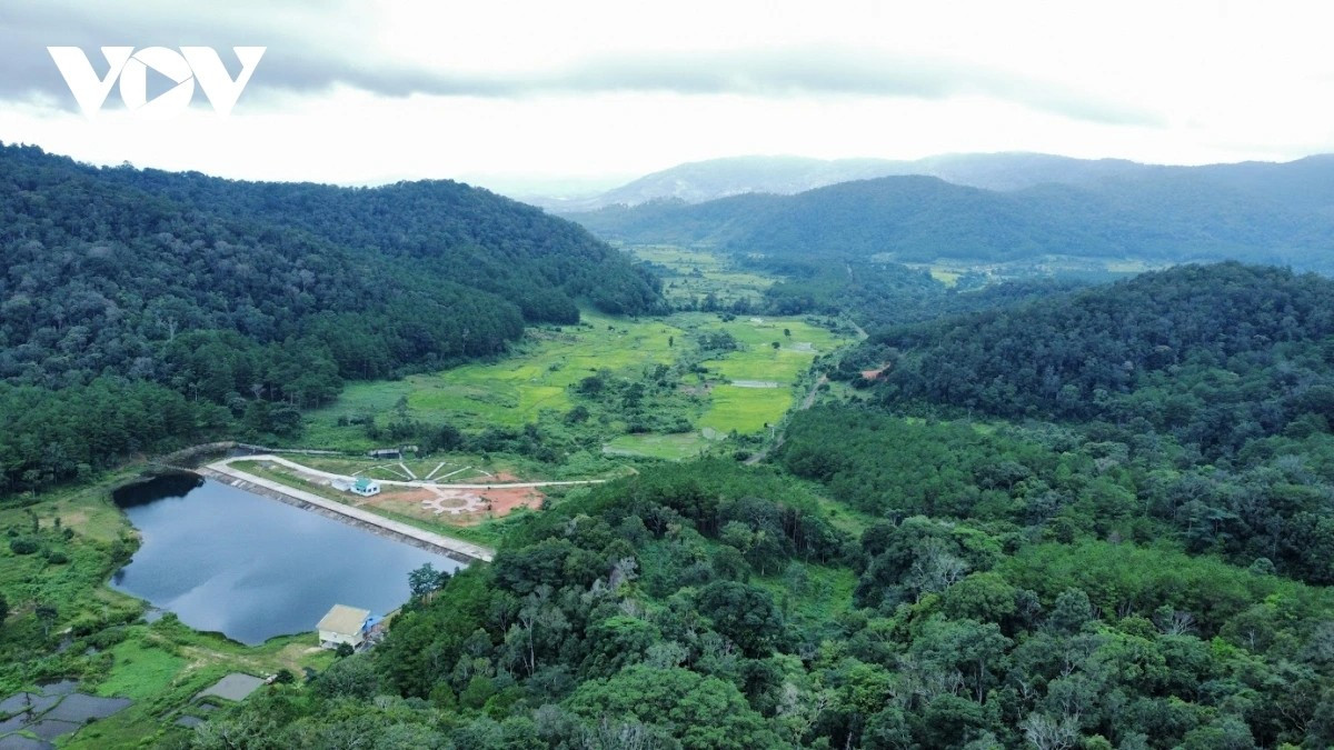 Une vue aérienne de Kon Ka Kinh. Photo : VOV.
