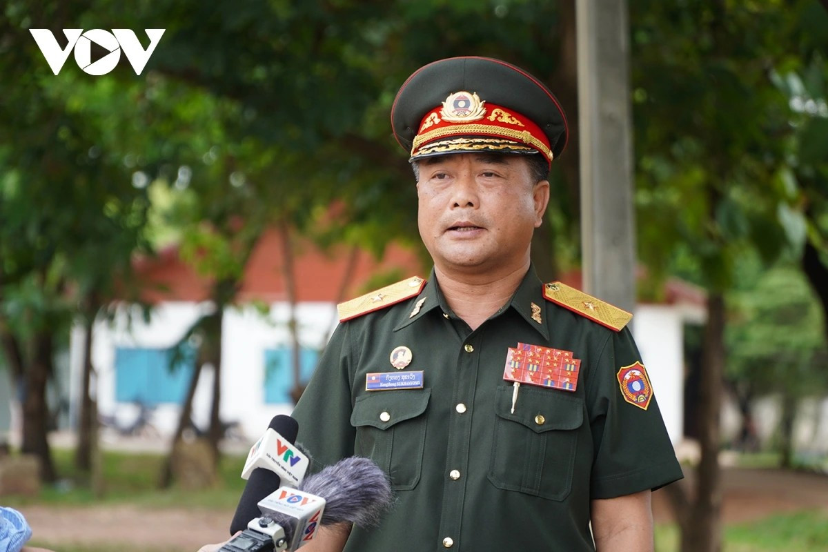 Le général de division Kongthong Sokhavong, chef d’état-major adjoint de l’Armée populaire du Laos. Photo : VOV. thieu-tuong-kongthong.jpg