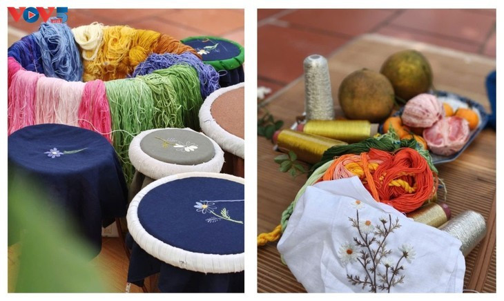 Des outils indispensables pour la broderie. Photo : VOV5.