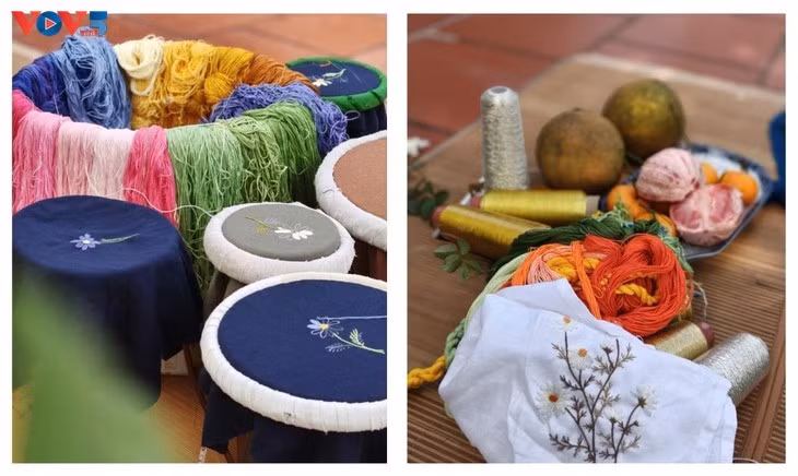 Des outils indispensables pour la broderie. Photo : VOV5.