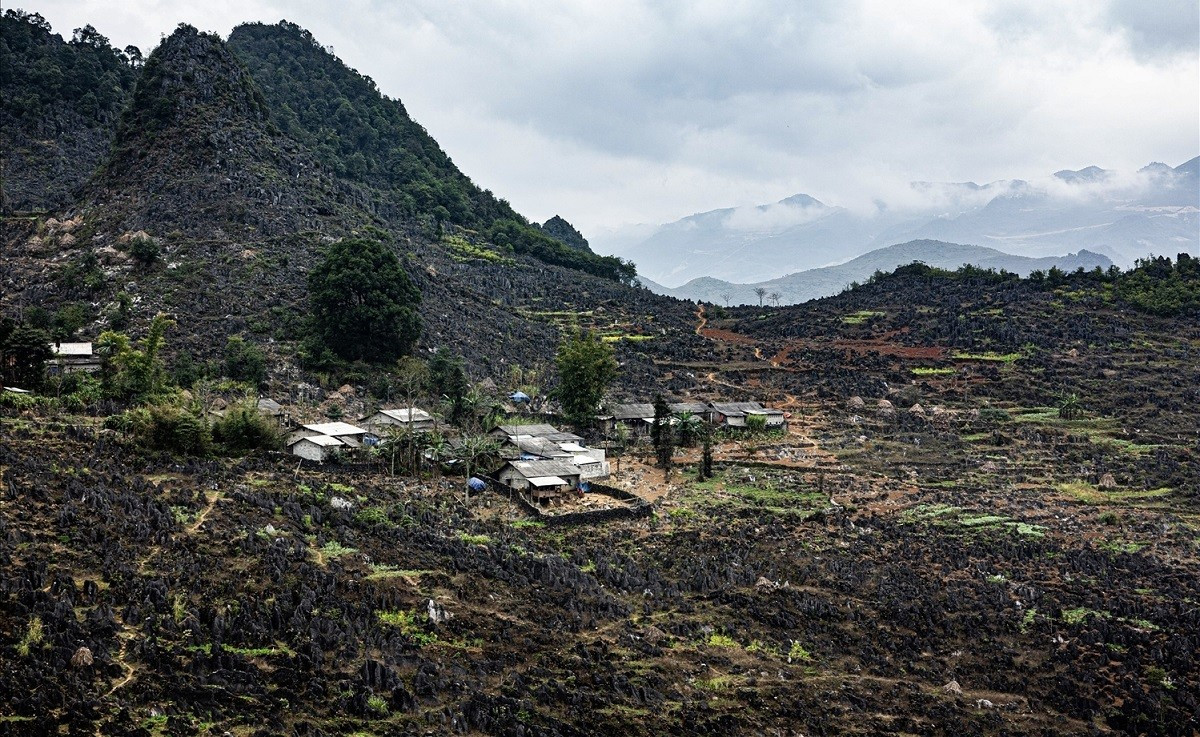 Maisons traditionnelles des ethnies sur le plateau - là où l’homme fusionne avec un relief extrême pour forger son espace vital et son identité. Photo : baodantoc. maison-dong-van-baodantoc.jpg