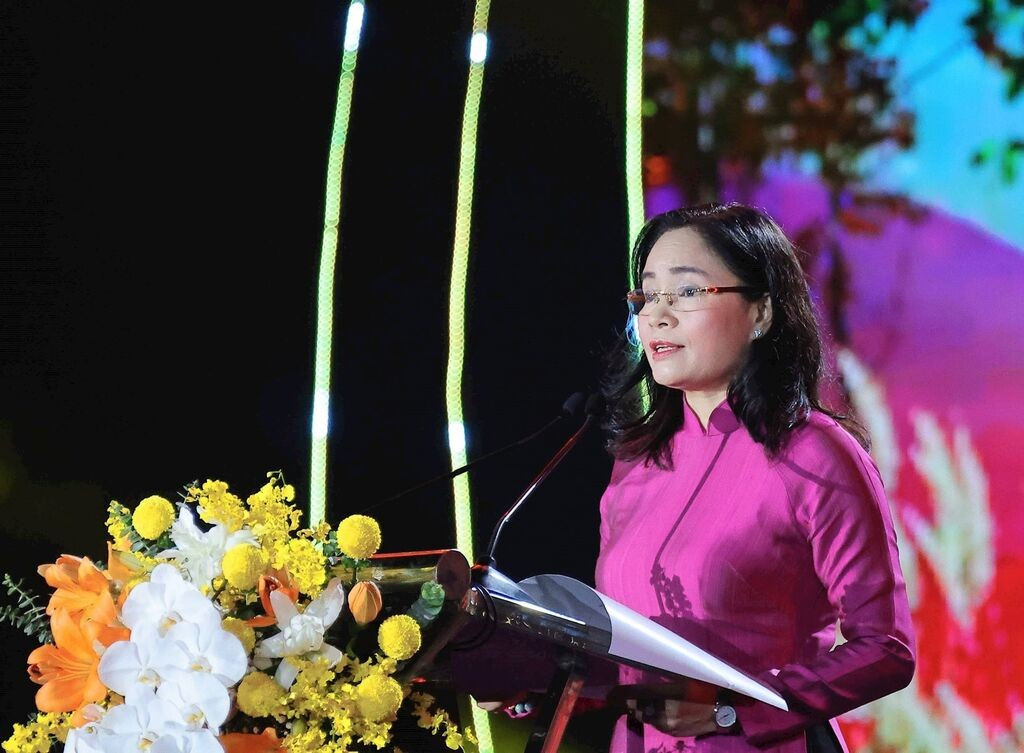 La vice-ministre de la Culture, des Sports et du Tourisme, Trinh Thi Thuy. Photo : VNA.