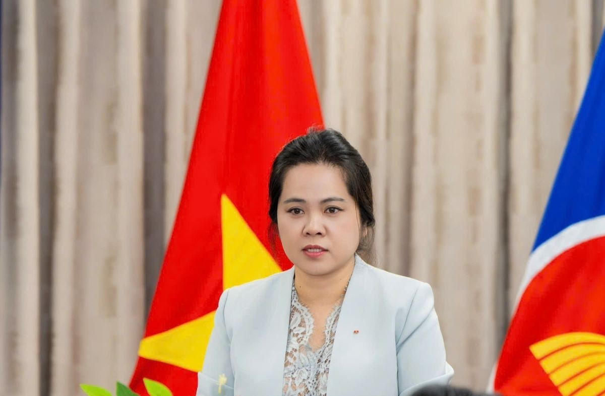 Mme Vu Chi Mai, consule générale du Vietnam à Fukuoka, lors de l'évènement. Photo : Photo : Le Comité d’État chargé des Vietnamiens à l’étranger. vu-chi-mai.jpg