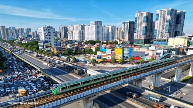La ligne de métro Cat Linh - Hà Dông. Photo : VNA
