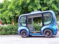 Un prototype de minibus autonome est en cours d'essai à Hanoï. Photo : Phenikaa-X