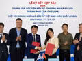 Le Centre de promotion de l’investissement, du commerce et du tourisme de la ville de Can Tho (CPA) et l’Association des entrepreneurs et investisseurs Vietnam-République de Corée (VKBIA) signent le protocole d’accord de coopération. (Photo : VKBIA)