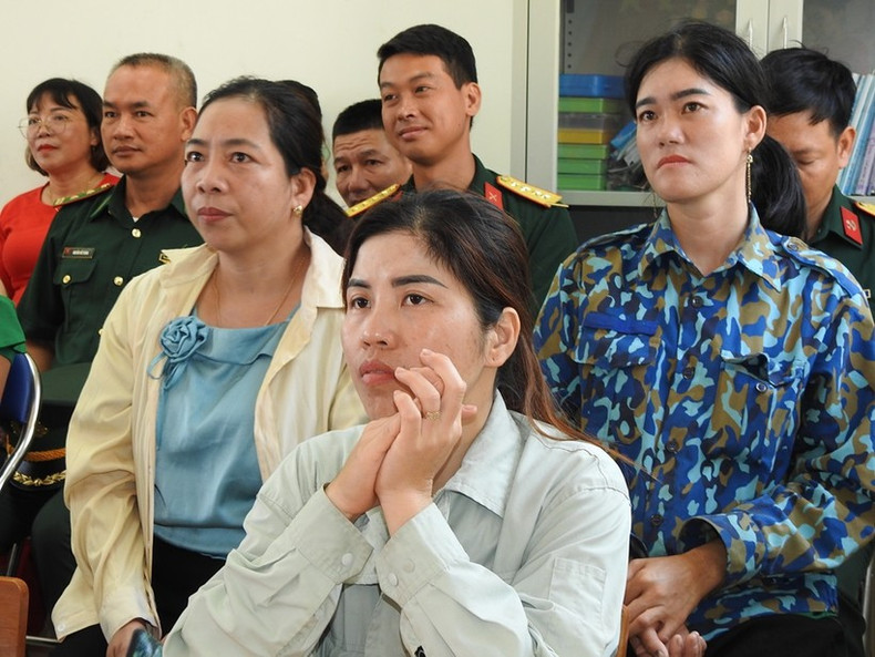 Des parents lors de la cérémonie.