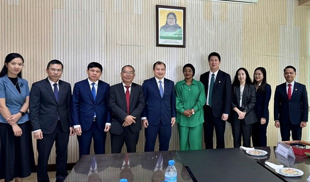 La délégation du Comité directeur du Service d'information pour l’étranger en visite en Tanzanie. Photo : VNA La délégation du Comité directeur du Service d'information pour l’étranger en visite en Tanzanie. Photo : VNA