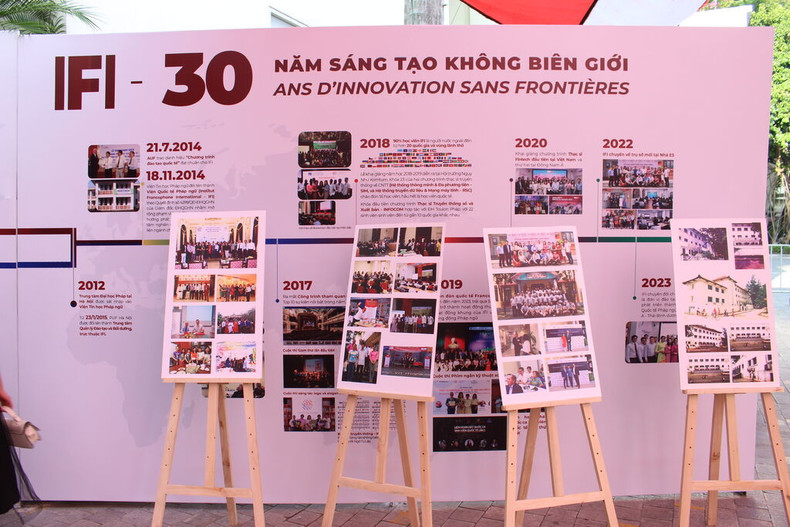 Un coin de l’exposition présentant les réalisations de l’IFI depuis la création. Photo : IFI.