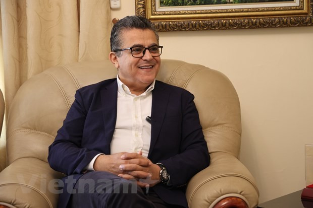 L’ambassadeur de Palestine au Vietnam, Saadi Salama. Photo : VNA.