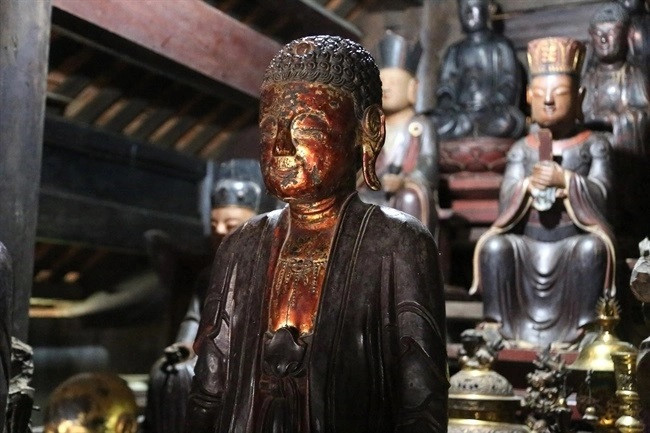 La statue du dharma de la pagode Duc Son représente la statue du dharma des pagodes vietnamiennes avec des caractéristiques uniques. Photo : VOV La statue du dharma de la pagode Duc Son représente la statue du dharma des pagodes vietnamiennes avec des caractéristiques uniques. Photo : VOV