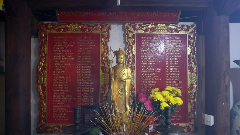 Noms des 64 Héros martyrs sacrifiés sur l'île de Gac Ma. Noms des 64 Héros martyrs sacrifiés sur l'île de Gac Ma.