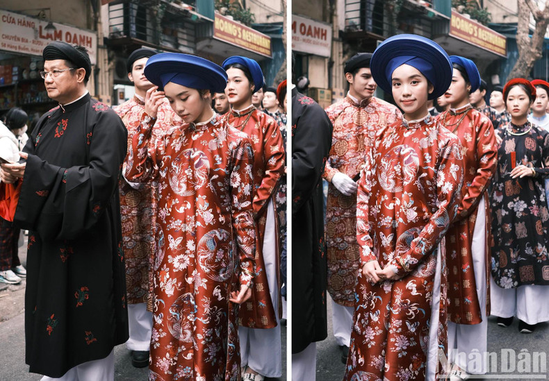 Les costumes traditionnels vietnamiens ne sont pas seulement utilisés lors d’événements, mais sont également appliqués dans l’art, le tourisme et les activités de la vie quotidienne.