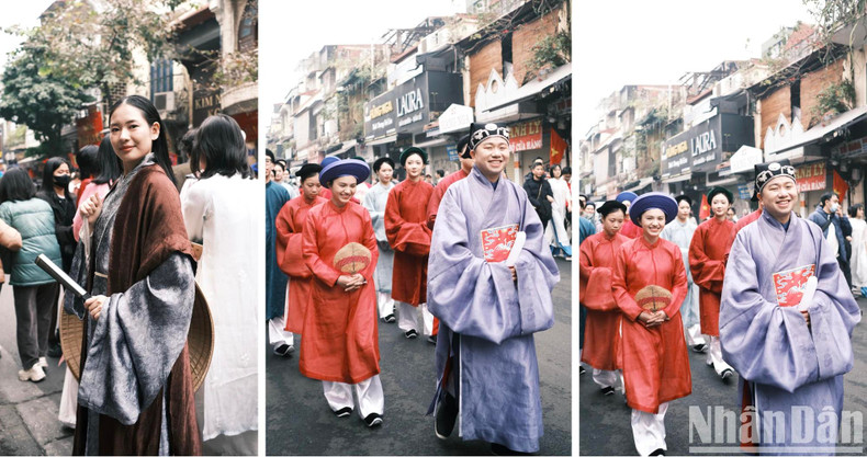 Partageant davantage sur les impressions de leur voyage au Vietnam, le couple britannique a déclaré : « Les Vietnamiens sont très amicaux, les villes sont étonnantes avec une architecture au-delà de nos attentes. Nous adorons vraiment ça. Tout le monde est si joyeux, on se sent en sécurité en nous promenant et la nourriture est incroyable. » L’apparition de jeunes vêtus de costumes traditionnels vietnamiens colorés et uniques a transformé la rue piétonne du lac Hoan Kiem en une « scène culturelle vivante », que de nombreux touristes étrangers se sont arrêtés pour admirer les œuvres d’art des costumes traditionnels vietnamiens.