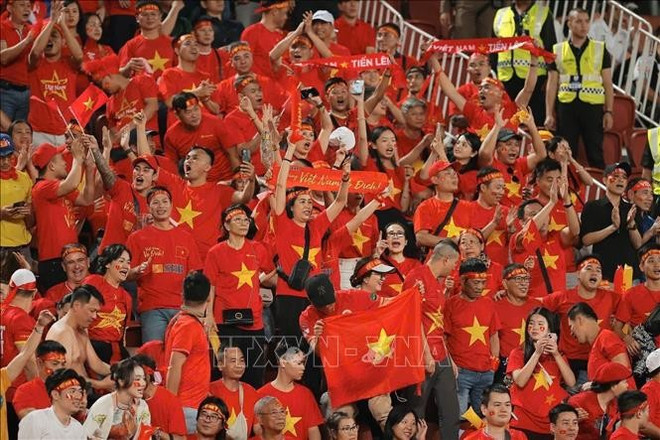Supporters vietnamiens lors du match retour, le 5 janvier en Thaïlande. Photo: VNA Supporters vietnamiens lors du match retour, le 5 janvier en Thaïlande. Photo: VNA
