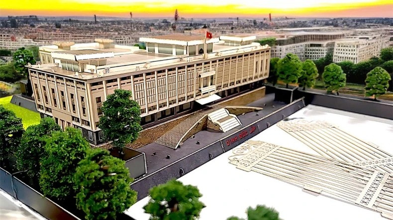 La maquette du Palais de l’Indépendance est en cours d’achèvement. La maquette du Palais de l’Indépendance est en cours d’achèvement.