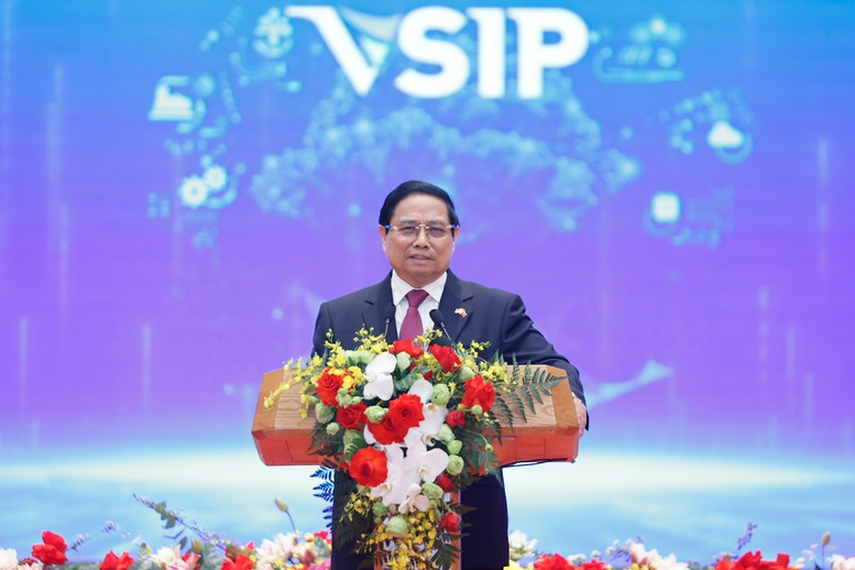 Le Premier ministre Pham Minh Chinh s'exprime à la cérémonie. Photo : VGP.