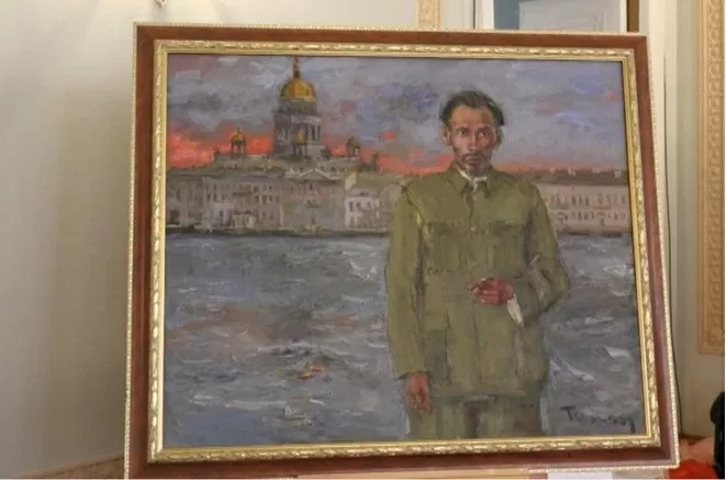 Un portrait du Président Hô Chi Minh réalisé par Tuman Zhumabaev. Photo : VNA.