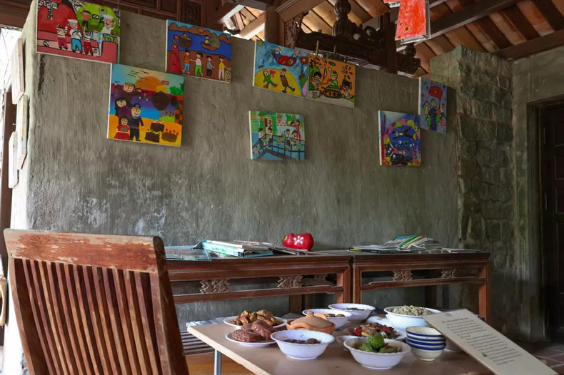 L’espace gastronomique du musée invite les visiteurs à déguster un repas traditionnel. Photo : Truc Linh. L’espace gastronomique du musée invite les visiteurs à déguster un repas traditionnel. Photo : Truc Linh.