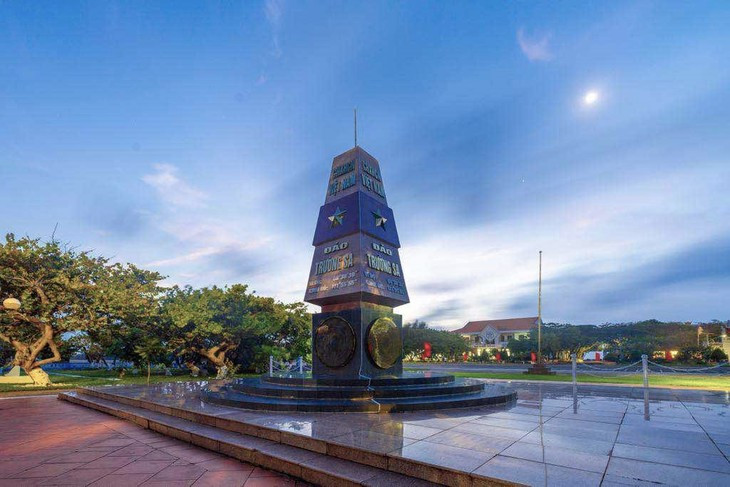 Point de repère de l'île de Truong Sa. Photo : VOV5.