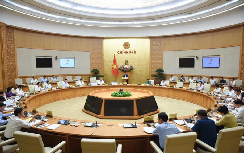 Réunion sur la réorganisation des unités administratives. Photo : VOV. Réunion sur la réorganisation des unités administratives. Photo : VOV.